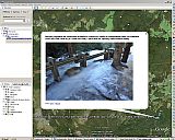 Zobrazení fotografie přímo na konkrétním místě mapy pomocí propojení GPS, Google Earth a vyfocených snímků. (K dispozici je i velké množství dalších funkcí.)