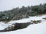 Zima v roce 2008 přišla nečekaně brzo. Jelení studánka v sedle mezi Břidličnou horou a Jelením hřbetem v září 2008.