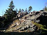 Výrazný skalní útvar na vrcholu Janovi skály.