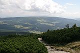 Pohled z vrcholu Svorové hory na Lysečinskou horu.