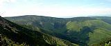 Zadní Planina a Stoh od západu. Vpravo Přední Planina, vzadu Přední Žalý a Zadní Žalý.