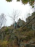 Geodetické měření vrcholových skal na Šeříně.