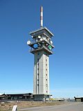 Telekomunikační věž na vrcholu Klínovce.