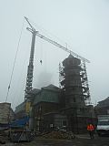 Pokračující výstavba rozhledny na vrcholu Klínovce.