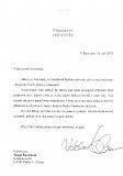 Dopis prezidenta Václava Klause.