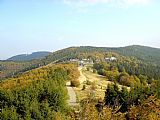 Podzimní Pustevny - zleva Nořičí hora, Tanečnice - Z vrchol, Tanečnice.