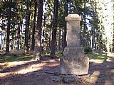 Johnův kámen na vrcholu tisícovky Srní vrch nedaleko hlavního vrcholu Boubína.