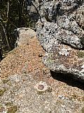 Geodetický bod - hřeb na vrcholové skále Dřevěné hole.