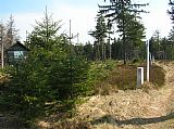 U hraničního patníku 18/9 je zřejmě nejvyšší místo Helmwaldu na českém území.