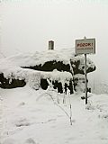Hvězdná - JV vrchol v lednu - mlha byla taková, že nebylo vidět ani větrnou elektrárnu na rakouské straně.