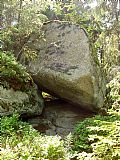 Vrchol Hvozdu - J vrcholu je tvořen mohutnými kameny.
