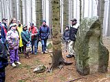 Měsíční kámen nedaleko obce Javorník na naučné stezce v blízkosti tisícovek Javorník a Javorník - Z vrchol I.
