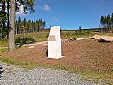 Obelisk vztyčený na památku odstraňování následků orkánu Kyrill na jižním svahu Knížecího stolce.