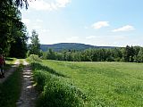 Šerava. Pohled od cesty spojující Korkusovu Huť a již zaniklou obec Táflovu Huť.