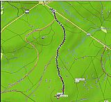Mapa TOPO Czech PRO 2010 ukazující komfortní přístup z parkoviště u Gerlovy Hutě na vrchol Sklářského vrchu.