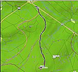 Mapa TOPO Czech PRO 2010 ukazující komfortní přístup z parkoviště u Gerlovy Hutě na vrchol Sklářského vrchu.