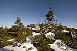 Vrchol Sklářského vrchu.