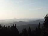 Pohled z vrcholu Špičáku do německého vnitrozemí.