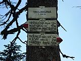 Turistické značení na Trojmezné.